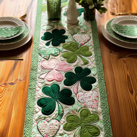 Shamrock Bloom Quilted Table Runner NCU0PT11315