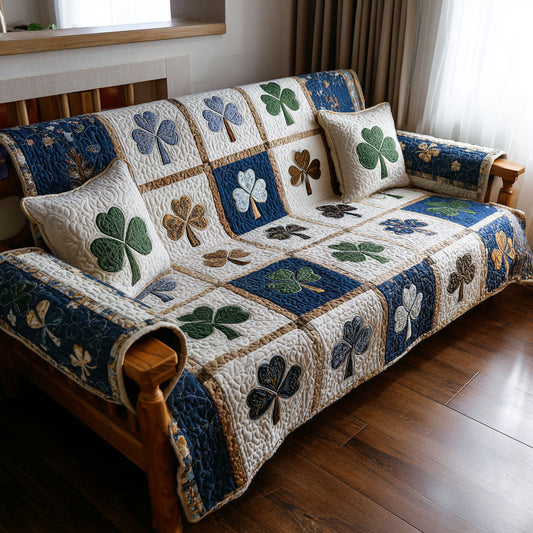 Shamrock Charm Quilted Sofa Cover NCU0PT11228