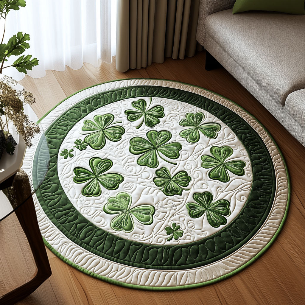 Shamrock Delight Quilted Round Mat NCU0PT3581