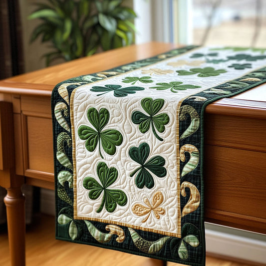 Shamrock Goldkeeper Quilted Table Runner NCU0PT3667