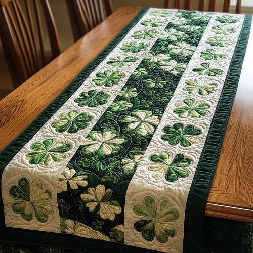 Shamrock Haven Quilted Table Runner NCU0PT3281