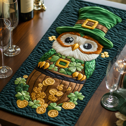 Shamrock Spirit Quilted Table Runner NCU0VH2547