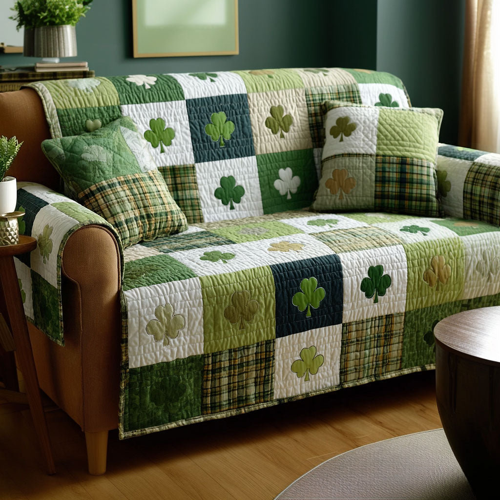 Shamrock Style Quilted Sofa Cover NCU0NT12035