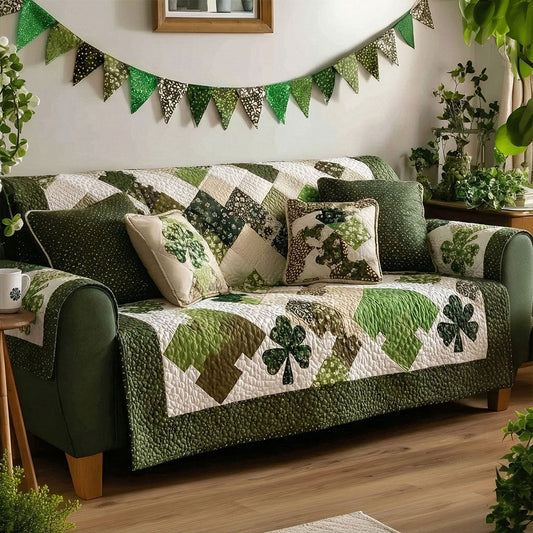 Shamrock Touch Quilted Sofa Cover NCU0NT12036