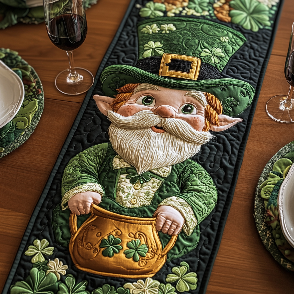 Shamrock Trail Quilted Table Runner NCU0VH2540