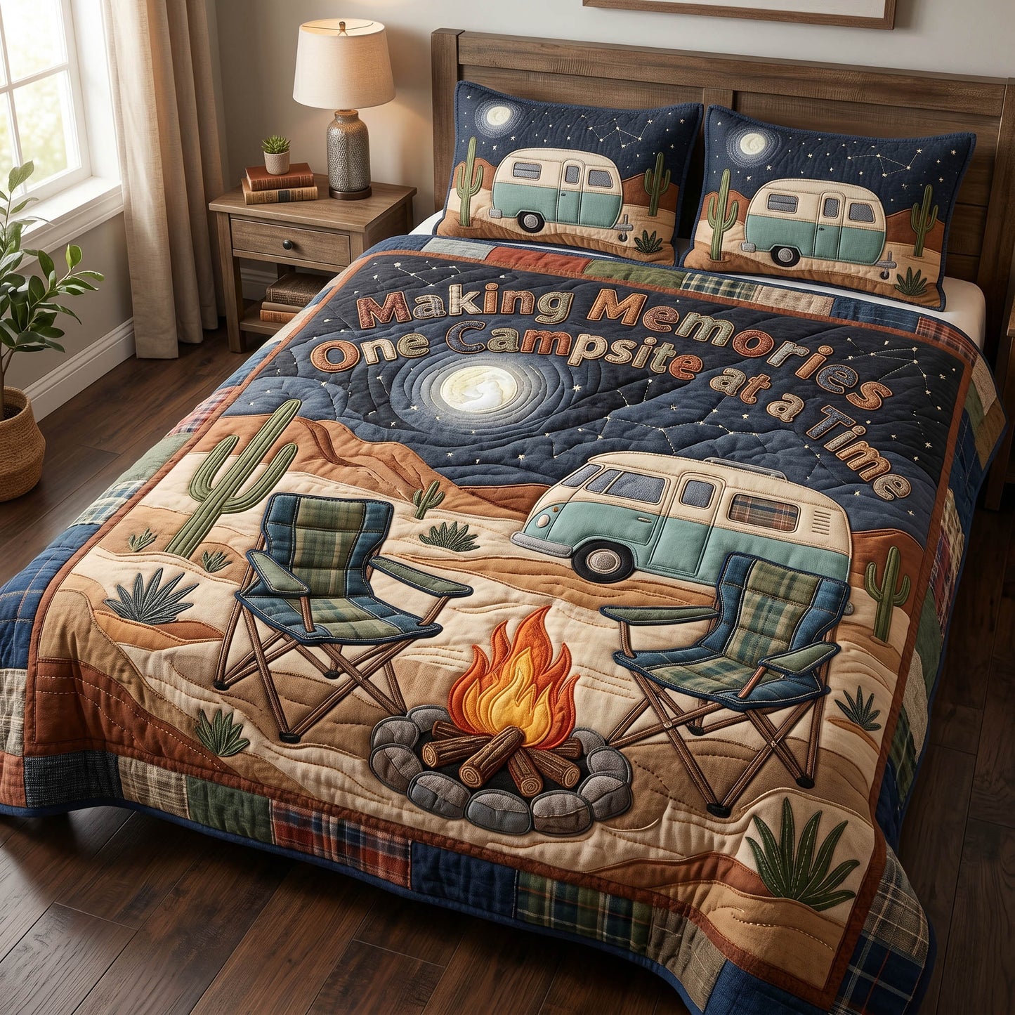 Shared Trails 3-Piece Quilted Bedding Set NCU0TD2716