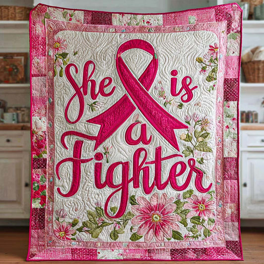 She Fights Quilted Blanket NCU0NT9566