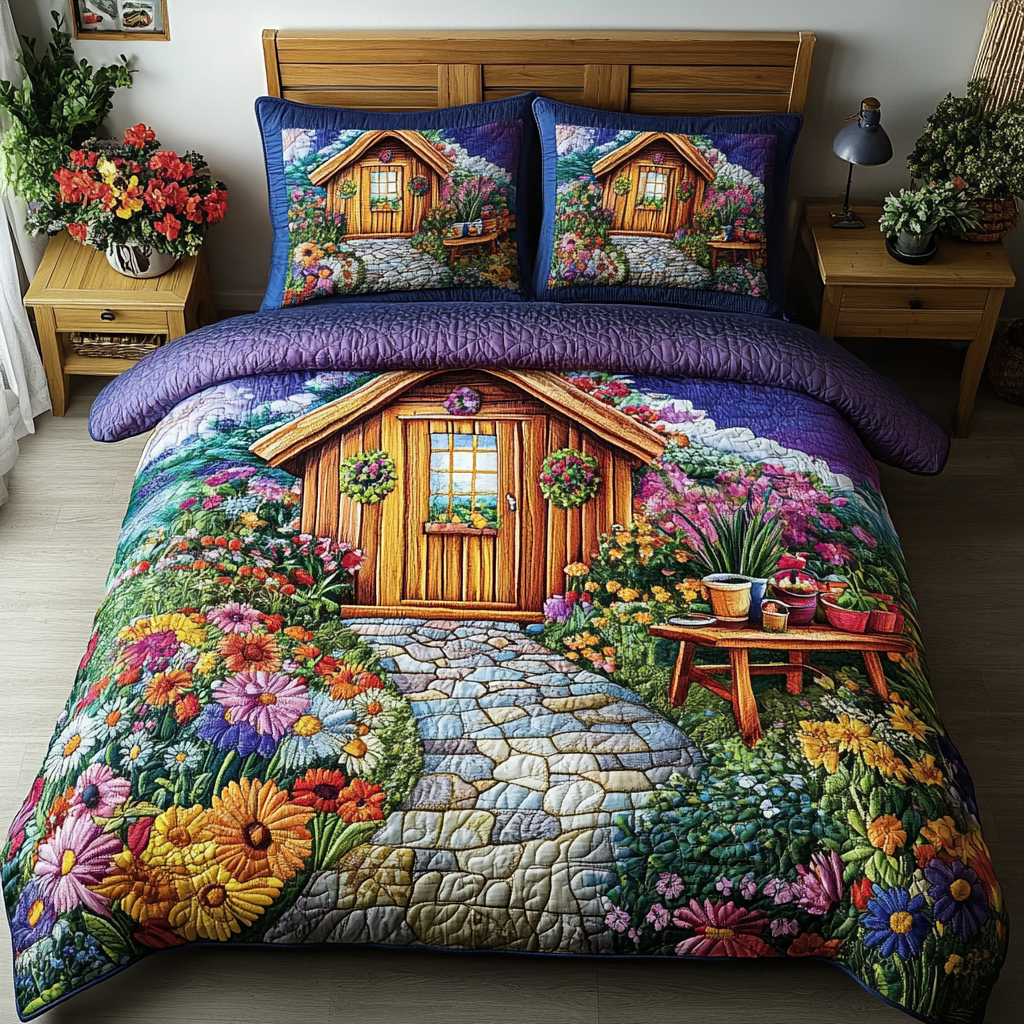 Shed Bliss 3-Piece Quilted Bedding Set NCU0VL2190