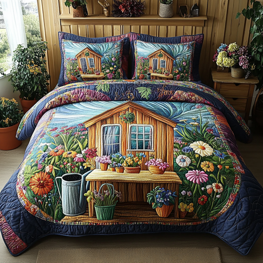 Shed Dreams 3-Piece Quilted Bedding Set NCU0VL2167