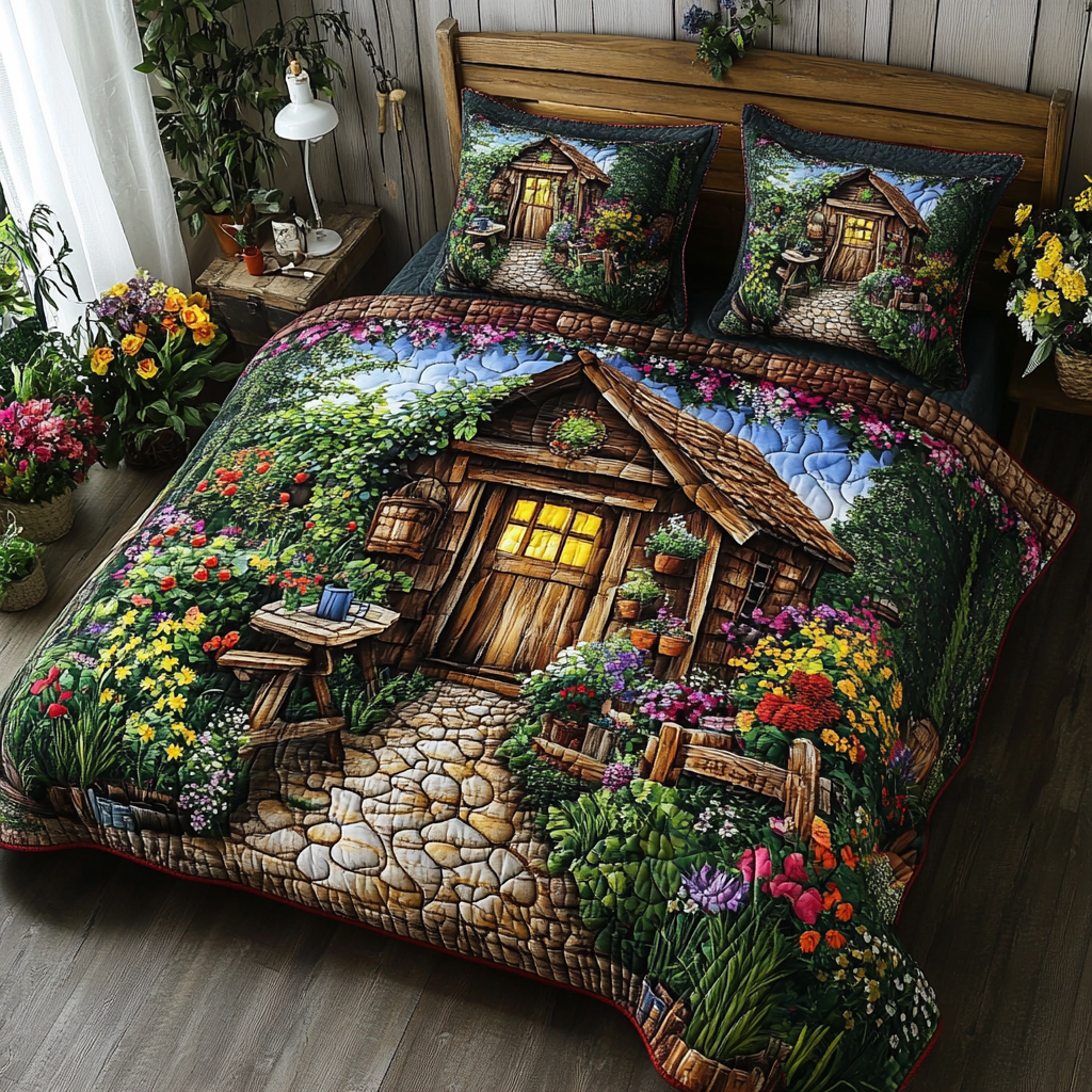 Shed Dreams 3-Piece Quilted Bedding Set NCU0VL2192