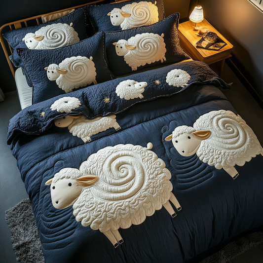 Sheep Meadow 3-Piece Quilted Bedding Set NCU0DK7938