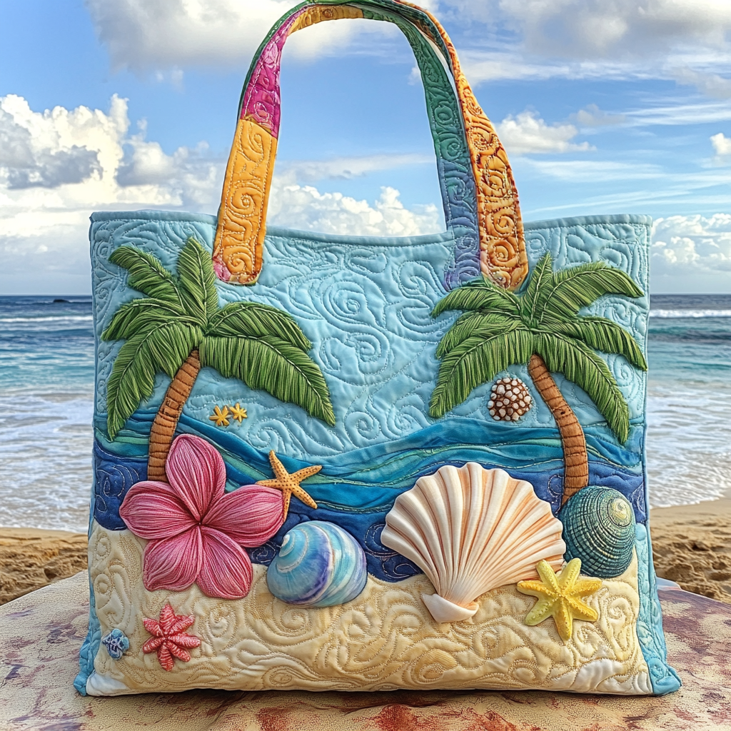 Shell Cove Quilted Tote Bag NCU0VL2743