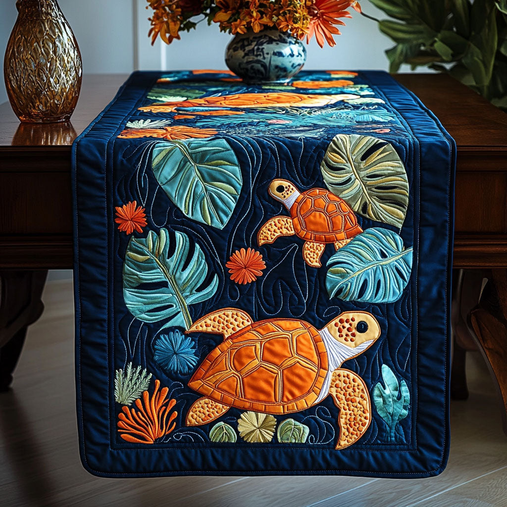 Shell Table Runner Shell Haven Quilted Table Runner NCU0NT2572 – Vantique