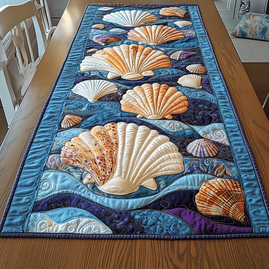 Shell Magic Quilted Table Runner NCU0TH2645