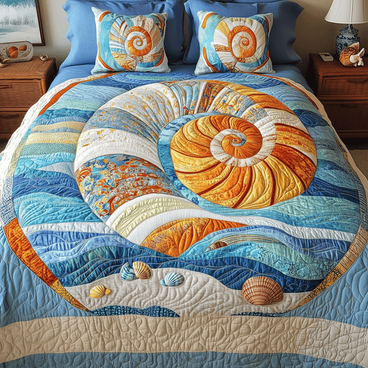 Shell Whisper Quilted Bedding Set NCU0TH2688