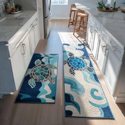 Shell by the Shore Kitchen Area Rug NCU0PT10017