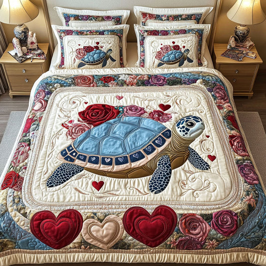 Shell of Love 3-Piece Quilted Bedding Set NCU0NT2646