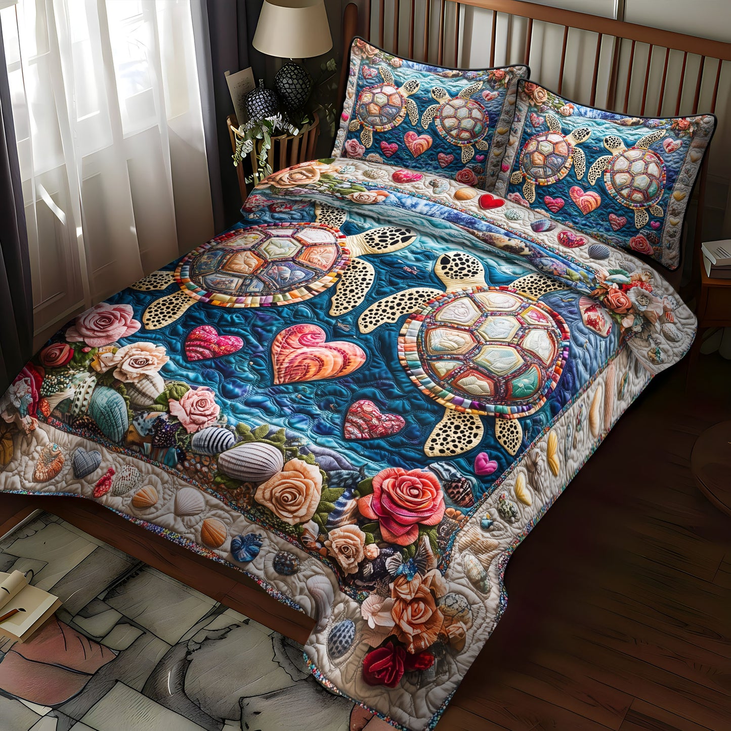 Shellmates Forever 3-Piece Quilted Bedding Set NCU0PT2889