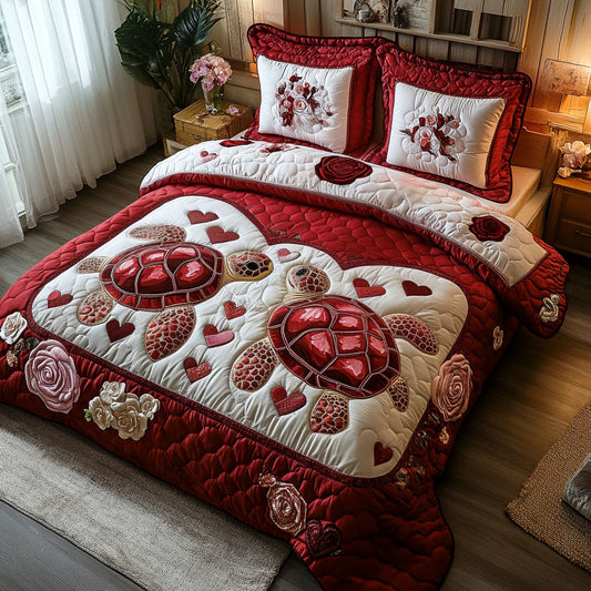 Sheltered Hearts 3-Piece Quilted Bedding Set NCU0PT2890