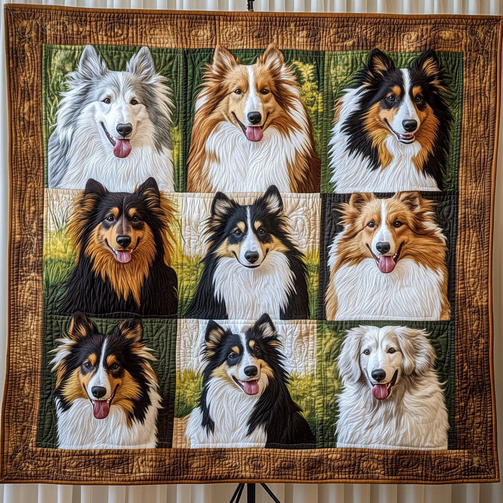 Sheltie Love Quilted Blanket NCU0PT4046