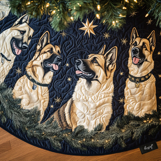 Shepherd Noel Gathering Quilted Christmas Tree Skirt NCU0PT2124