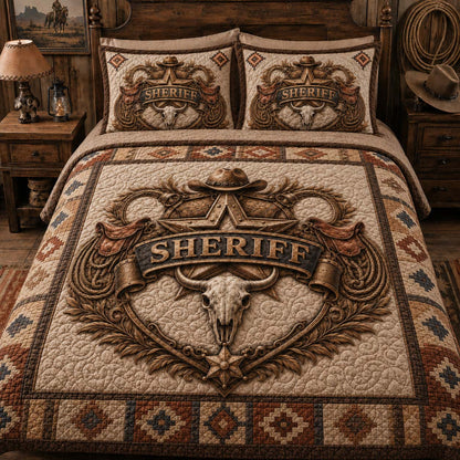 Sheriff Ridge 3-Piece Quilted Bedding Set NCU0QD052