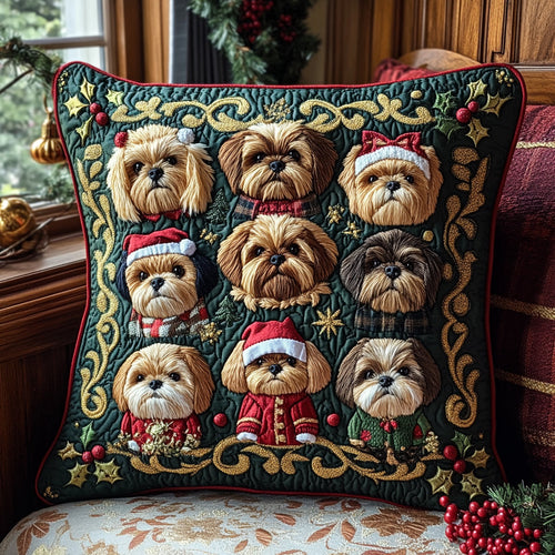 Shih Tzu Delight Quilted Pillow Case NCU0DV8246