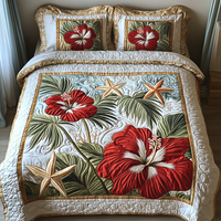 Shimmering Flora 3-Piece Quilted Bedding Set NCU0DV4870