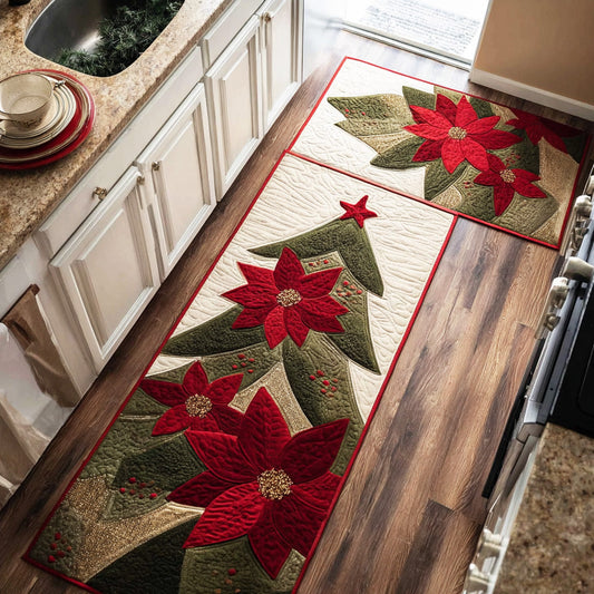 Shimmering Snow Night Kitchen Area Rug NCU0TD1736