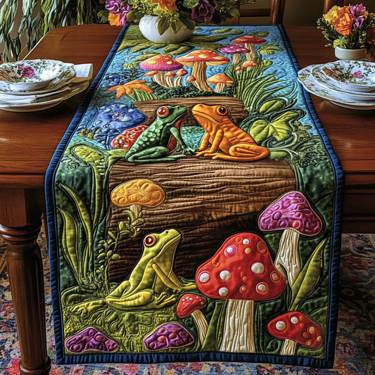 Shimmering Toadstools Quilted Table Runner NCU0PT4141