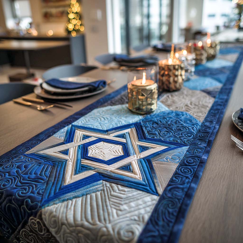 Shining Star Path Quilted Table Runner NCU0XD972