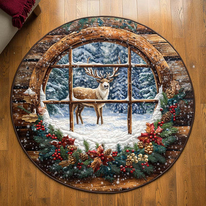 Shiny Eve Quilted Round Mat NCU0NT9749