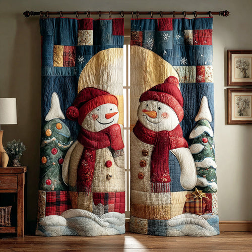 Shiny Frost Fields Quilted Curtains NCU0TD1376