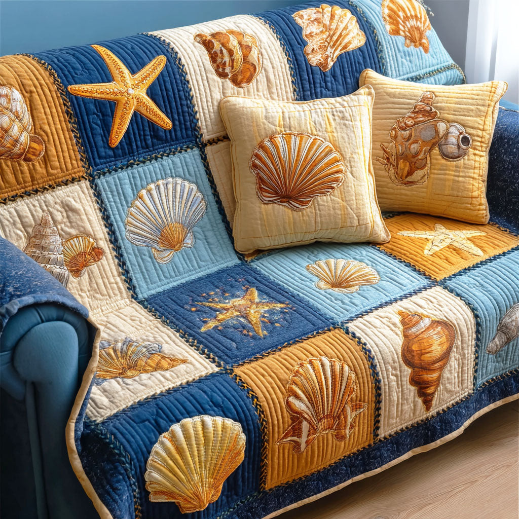 Shore Living Quilted Sofa Cover NCU0TD2216
