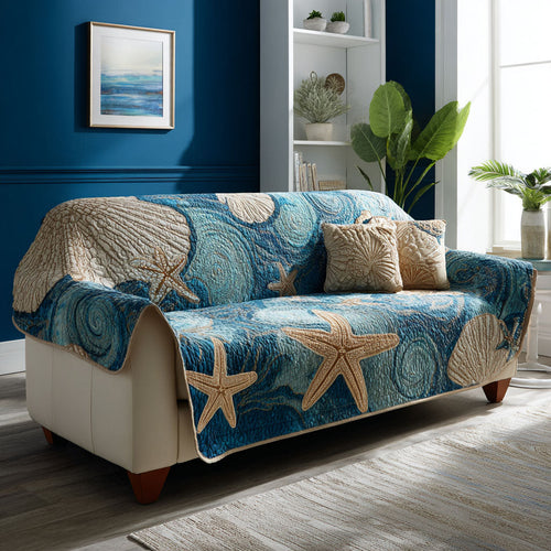Shoreline Calm Quilted Sofa Cover NCU0DK11651