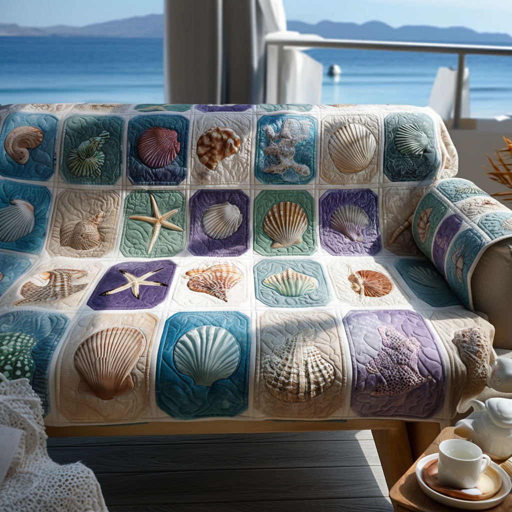 Shoreline Calm Quilted Sofa Cover NCU0PT11147