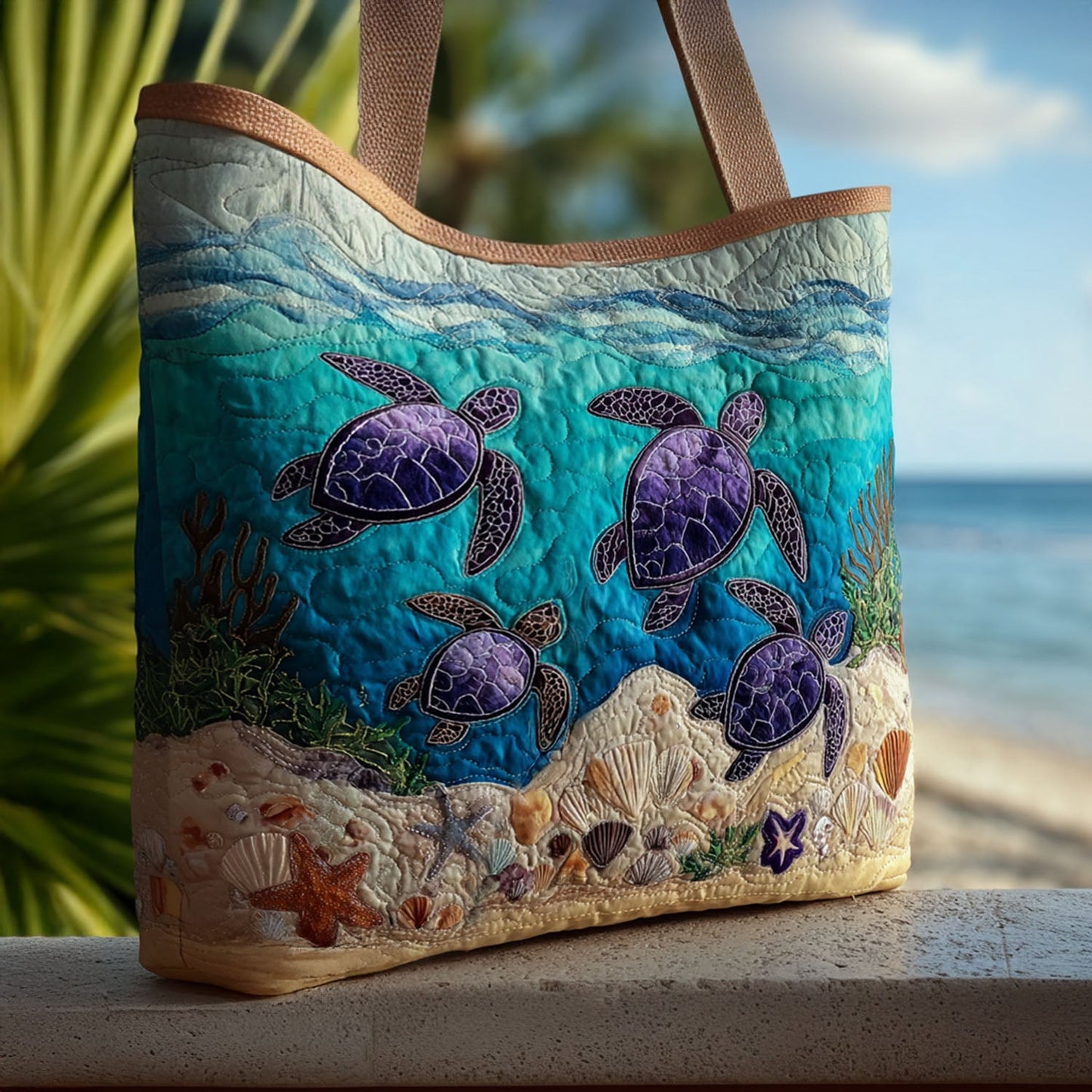 Shoreline Drifter Quilted Tote Bag NCU0PT8321