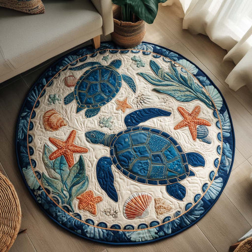 Shoreline Wanderer Quilted Round Mat NCU0TD034