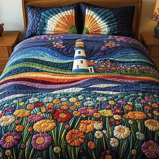 Shoreside Lantern 3-Piece Quilted Bedding Set NCU0DV4595