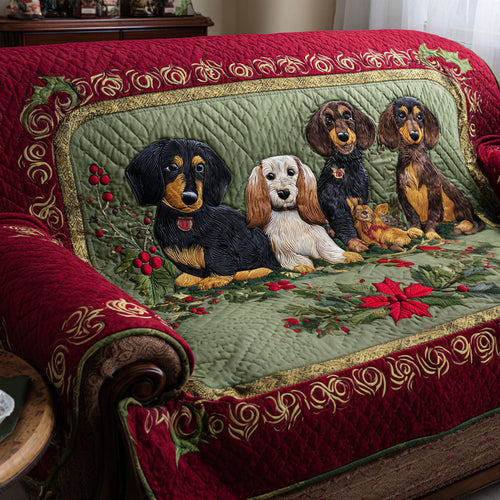 Short Legs Big Heart Quilted Sofa Cover NCU0PT10112