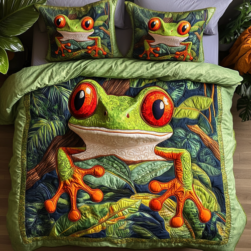 Shroom Sanctuary 3-Piece Quilted Bedding Set NCU0VH3554