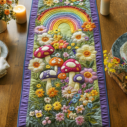 Shroom Symphony Quilted Table Runner NCU0VH2709