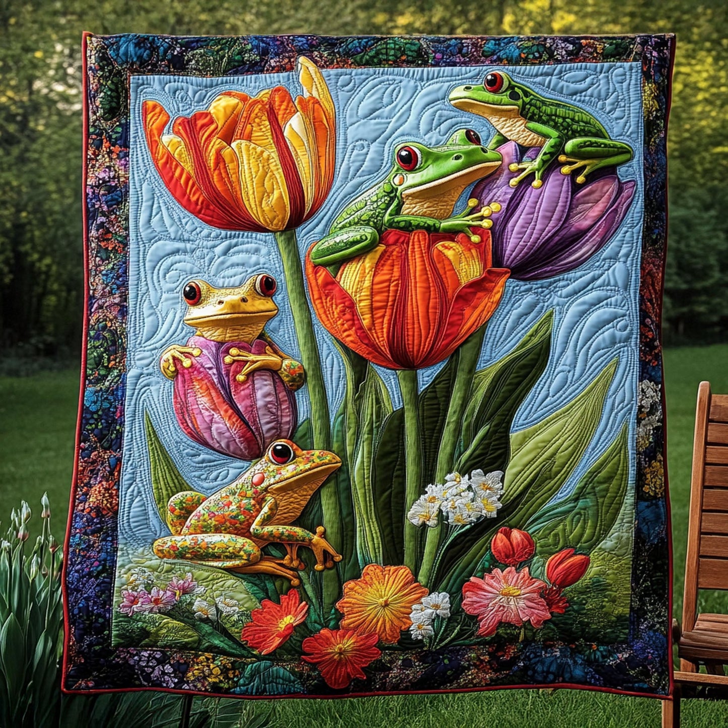 Shroomy Sanctuary Quilted Blanket NCU0PT4673