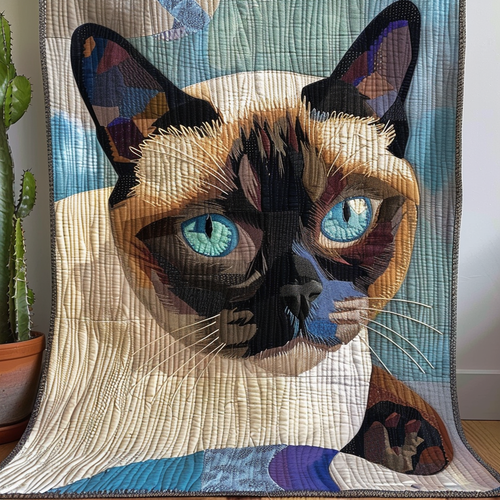 Siamese Cat Dreams Quilted Blanket NCU0DV5867