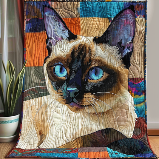 Siamese Cat Starlight Quilted Blanket NCU0DV5875