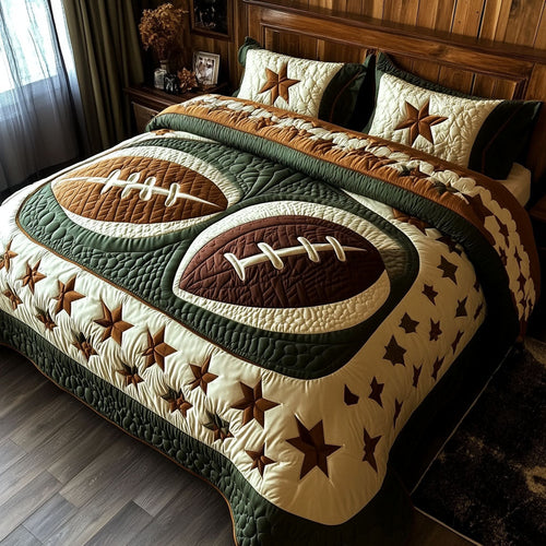Sideline Chic 3-Piece Quilted Bedding Set NCU0PT3702