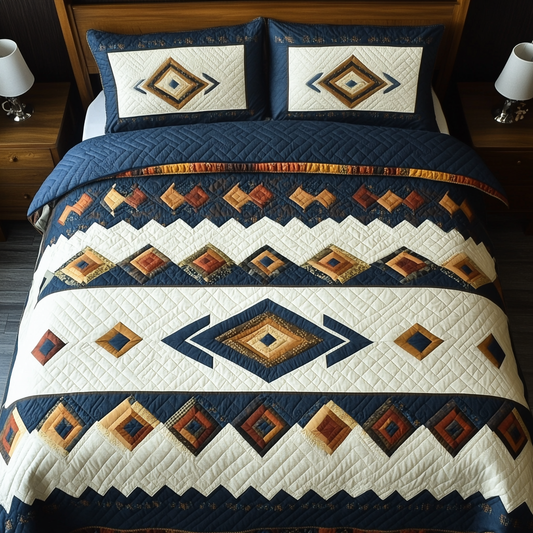Sierra Lines 3-Piece Quilted Bedding Set NCU0DK8970
