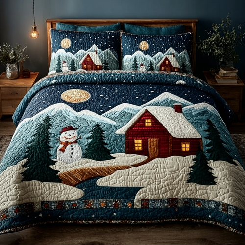 Silent Cabin 3-Piece Quilted Bedding Set NCU0DK11323