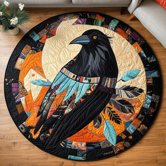 Silent Crow Quilted Round Mat NCU0DK8416