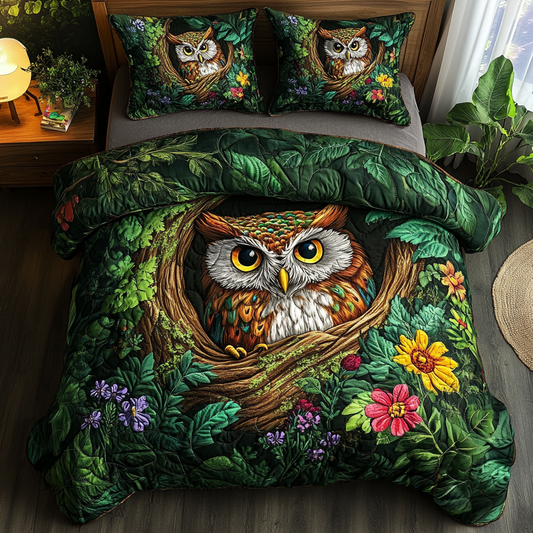 Silent Flight 3-Piece Quilted Bedding Set NCU0DV3267